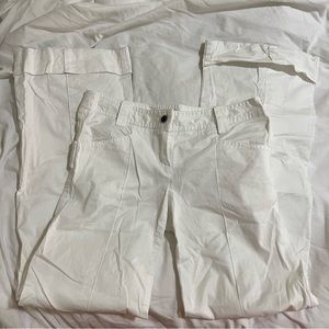 vintage wide leg flared white y2k pants